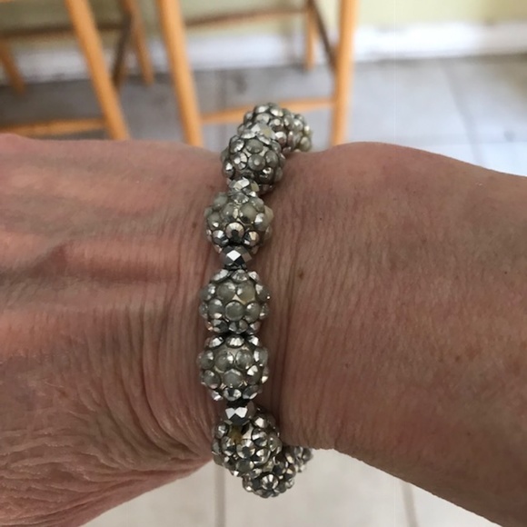 Metallic Silver Color bracelet Retro Disco Trendy - Picture 8 of 8